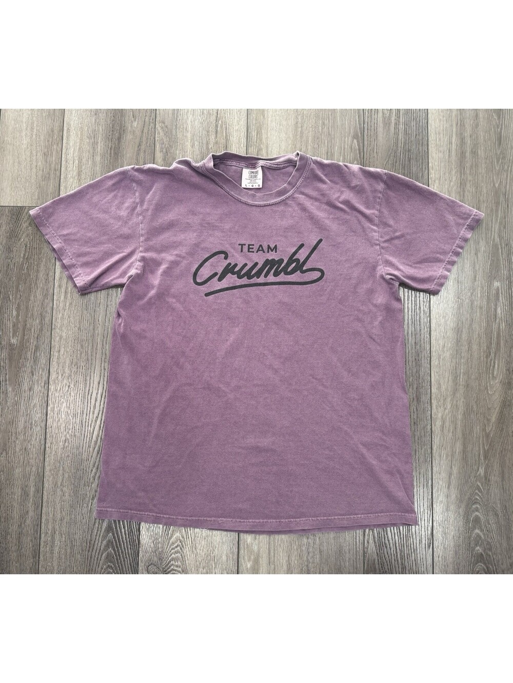 “TEAM CRUMBL” #17 Berries & Cream T-shirt Comfort Colors Brand Size Large